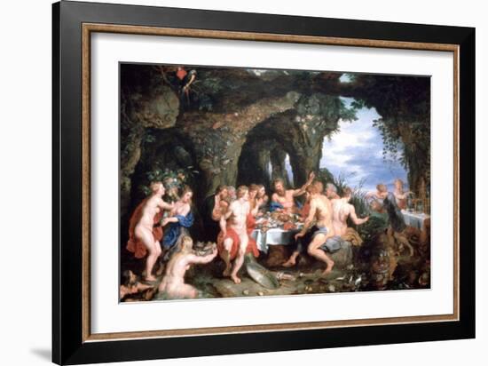 Feast of Achelous, C1615-Peter Paul Rubens-Framed Giclee Print