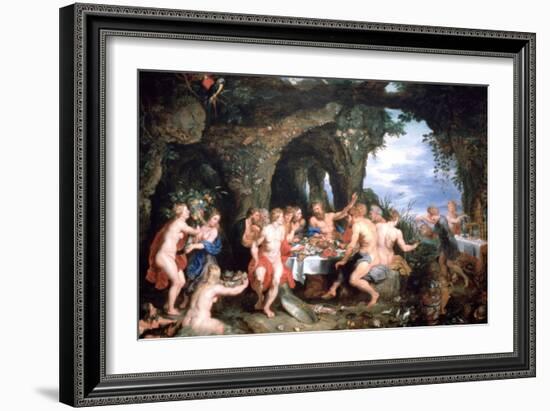 Feast of Achelous, C1615-Peter Paul Rubens-Framed Giclee Print