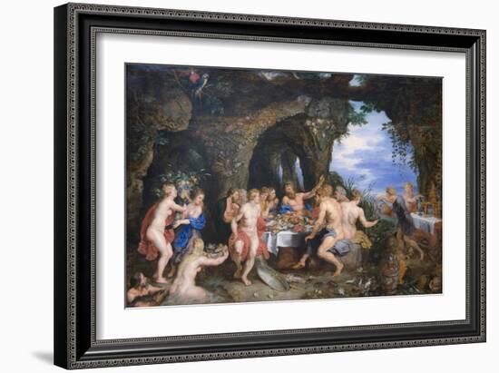 Feast of Achelous-Peter Paul Rubens-Framed Art Print