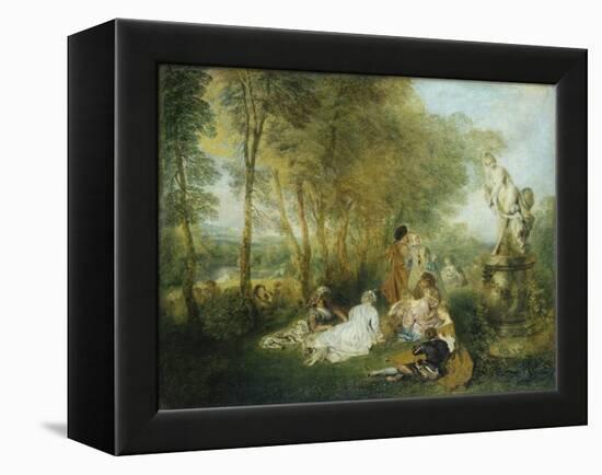 Feast of Love, C. 1717-Jean Antoine Watteau-Framed Premier Image Canvas