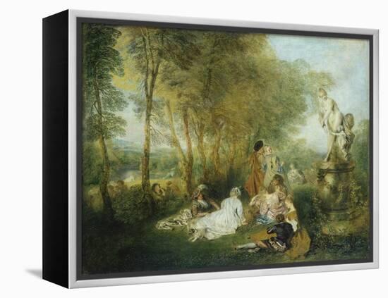 Feast of Love, C. 1717-Jean Antoine Watteau-Framed Premier Image Canvas