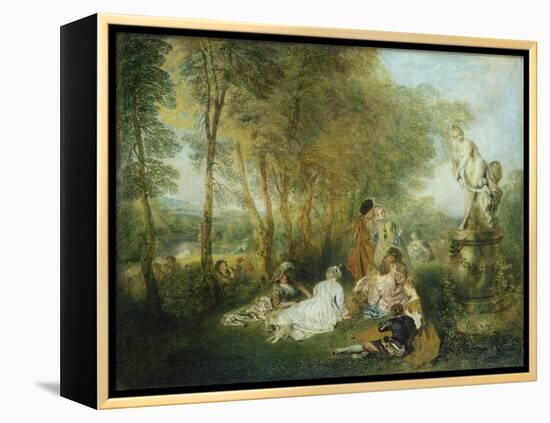 Feast of Love, C. 1717-Jean Antoine Watteau-Framed Premier Image Canvas