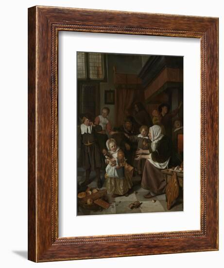 Feast of St Nicholas-Jan Havicksz Steen-Framed Art Print