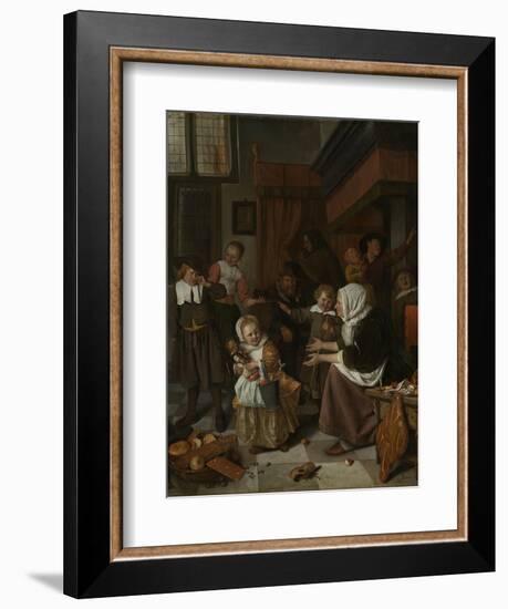 Feast of St Nicholas-Jan Havicksz Steen-Framed Art Print