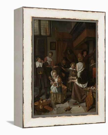 Feast of St Nicholas-Jan Havicksz Steen-Framed Stretched Canvas