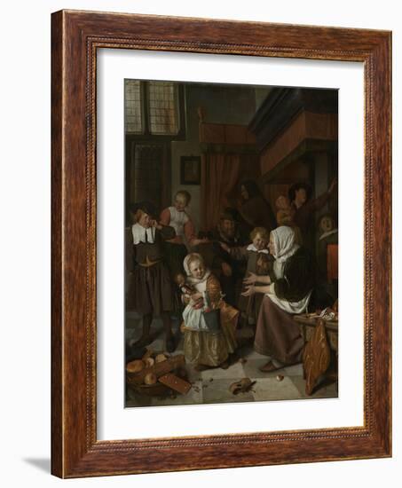 Feast of St Nicholas-Jan Havicksz Steen-Framed Art Print