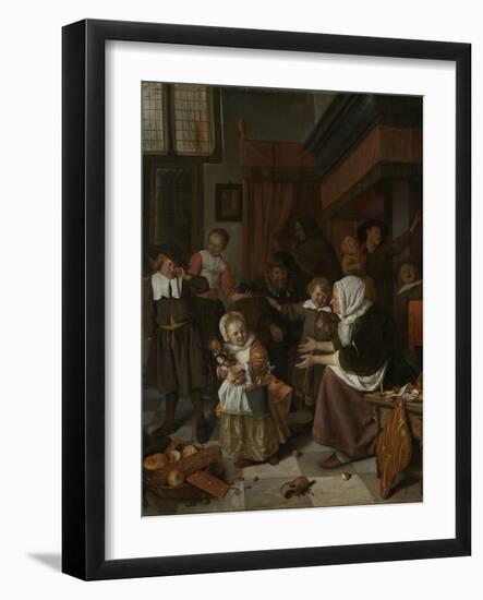 Feast of St Nicholas-Jan Havicksz Steen-Framed Art Print