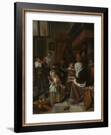 Feast of St Nicholas-Jan Havicksz Steen-Framed Art Print