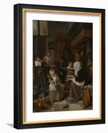 Feast of St Nicholas-Jan Havicksz Steen-Framed Art Print