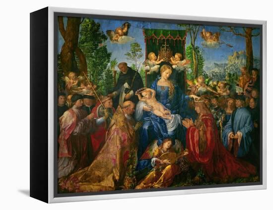 Feast of the Rose Garland, 1506-Albrecht Dürer-Framed Premier Image Canvas