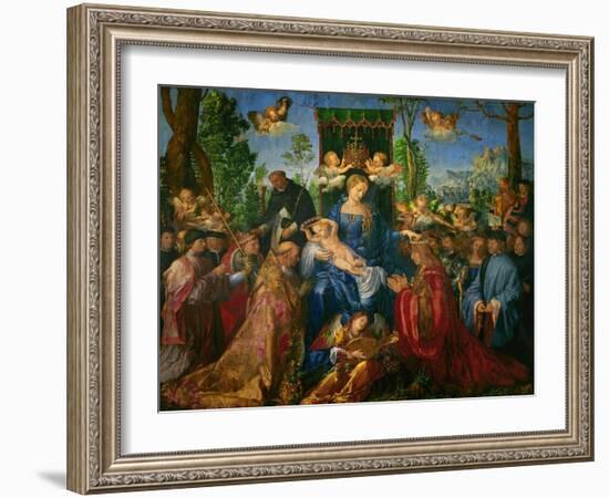 Feast of the Rose Garland, 1506-Albrecht Dürer-Framed Giclee Print