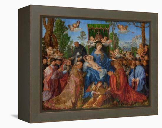 Feast of the Rose Garlands, 1506-Albrecht Dürer or Duerer-Framed Premier Image Canvas