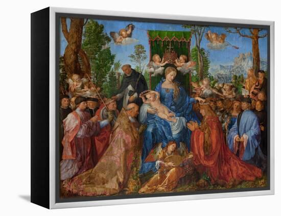 Feast of the Rose Garlands, 1506-Albrecht Dürer or Duerer-Framed Premier Image Canvas