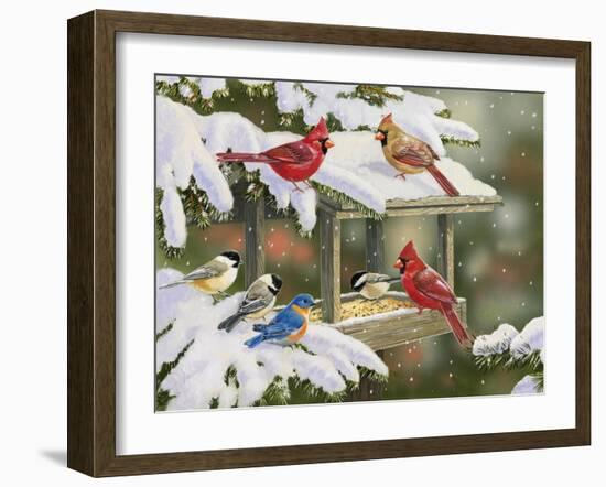 Feasting at the Feeder-William Vanderdasson-Framed Giclee Print