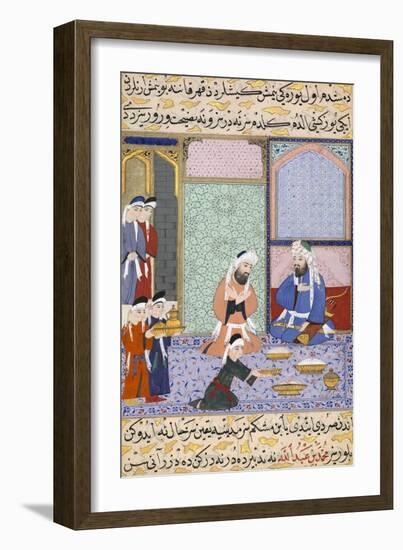 Feasting from Sultan Murad Iii. from the Siyer-I Nebi (The Life of Muhamma), Ca 1594-Lutfi Abdullah-Framed Giclee Print