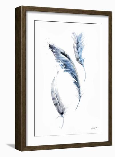 Feather Blues-Angela Bawden-Framed Art Print