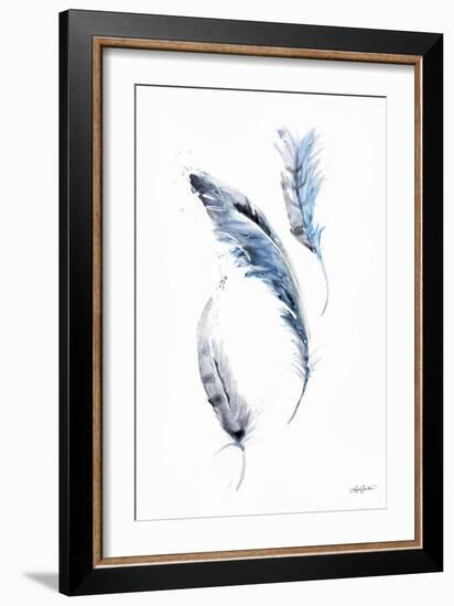 Feather Blues-Angela Bawden-Framed Art Print