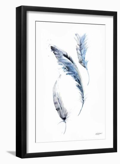 Feather Blues-Angela Bawden-Framed Art Print