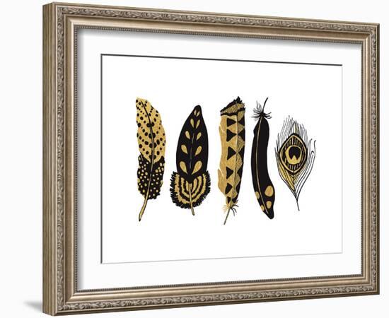 Feather Collection I - Luxe-Sandra Jacobs-Framed Giclee Print