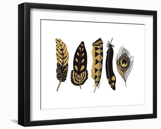 Feather Collection I - Luxe-Sandra Jacobs-Framed Giclee Print