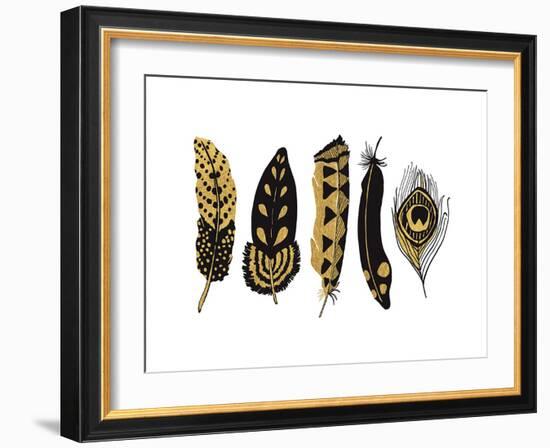 Feather Collection I - Luxe-Sandra Jacobs-Framed Giclee Print