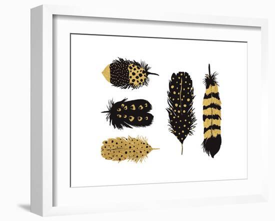 Feather Collection II - Luxe-Sandra Jacobs-Framed Giclee Print