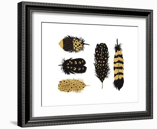 Feather Collection II - Luxe-Sandra Jacobs-Framed Giclee Print