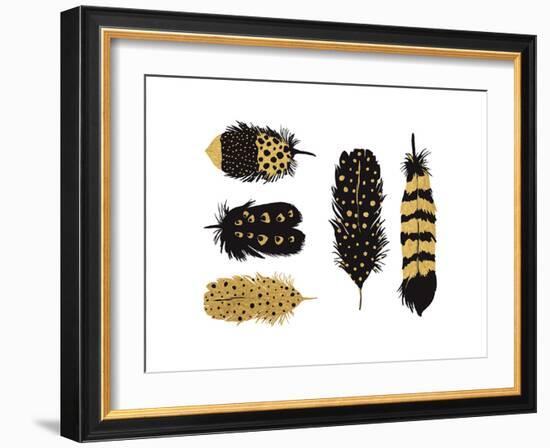 Feather Collection II - Luxe-Sandra Jacobs-Framed Giclee Print