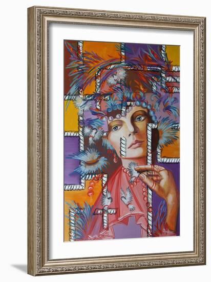 Feather Hat, 2015-Irina Corduban-Framed Giclee Print