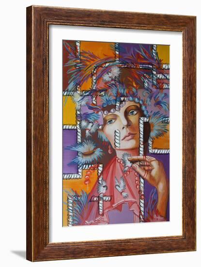 Feather Hat, 2015-Irina Corduban-Framed Giclee Print