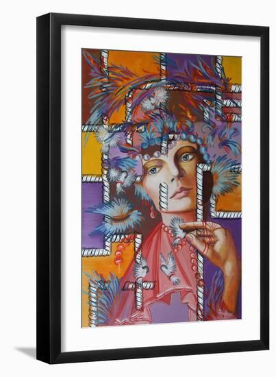 Feather Hat, 2015-Irina Corduban-Framed Giclee Print