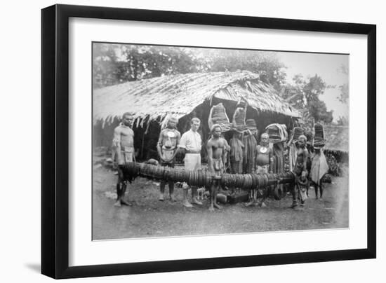 Feather Money, Brought to Forrest's House at Nelua, 1892-null-Framed Giclee Print