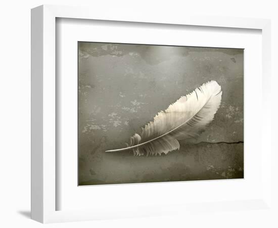 Feather, Old-Style-Nataliia Natykach-Framed Art Print