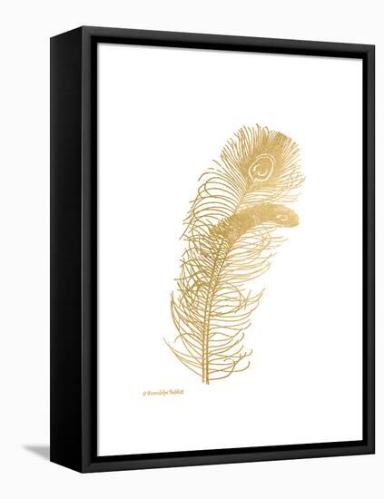 Feather on White II-Gwendolyn Babbitt-Framed Stretched Canvas