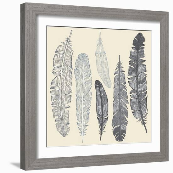 Feather Set-Katyau-Framed Art Print