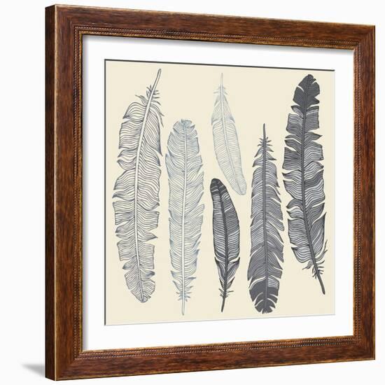 Feather Set-Katyau-Framed Art Print