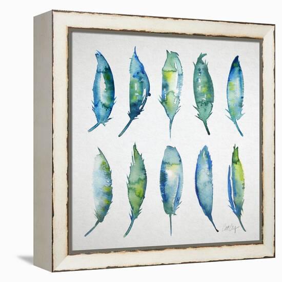 Feather Watercolor-Cat Coquillette-Framed Premier Image Canvas