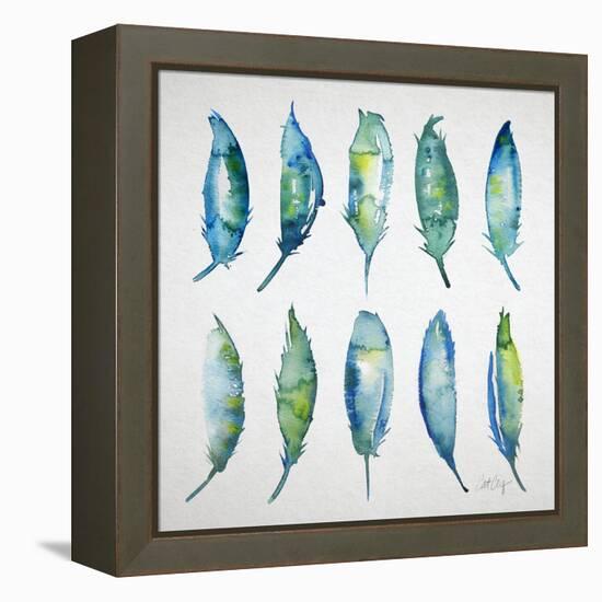 Feather Watercolor-Cat Coquillette-Framed Premier Image Canvas