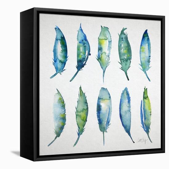 Feather Watercolor-Cat Coquillette-Framed Premier Image Canvas