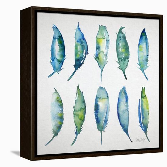 Feather Watercolor-Cat Coquillette-Framed Premier Image Canvas