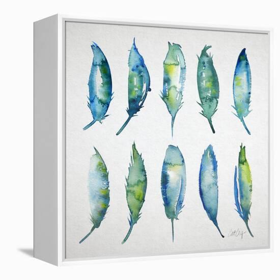 Feather Watercolor-Cat Coquillette-Framed Premier Image Canvas