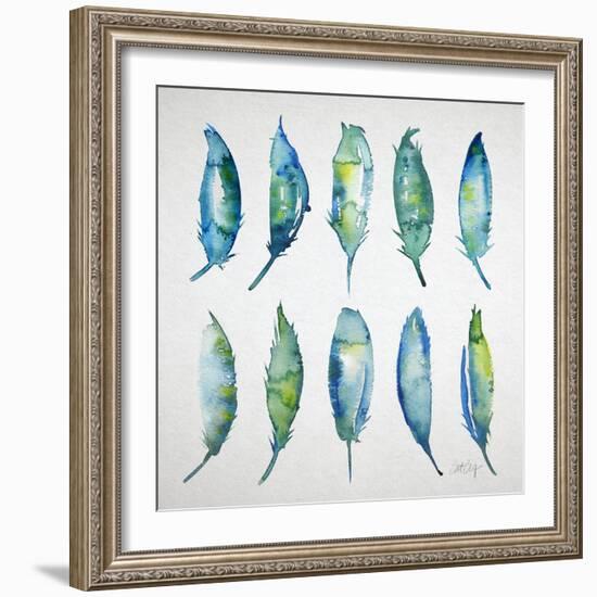 Feather Watercolor-Cat Coquillette-Framed Giclee Print