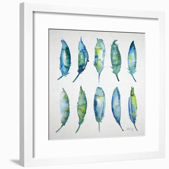 Feather Watercolor-Cat Coquillette-Framed Giclee Print