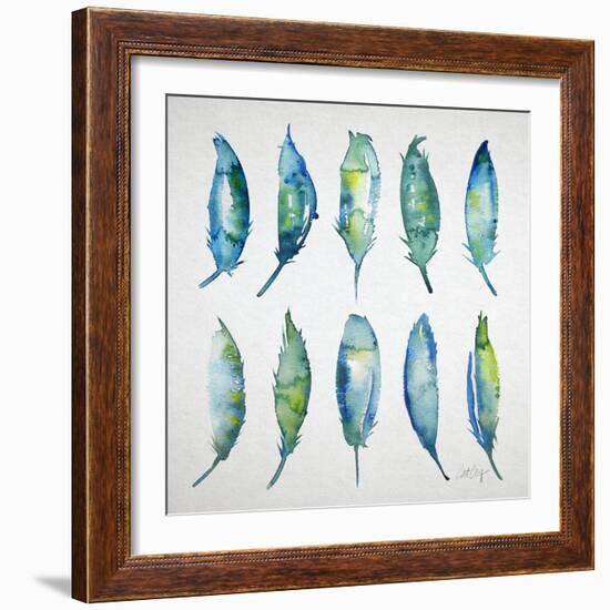 Feather Watercolor-Cat Coquillette-Framed Giclee Print