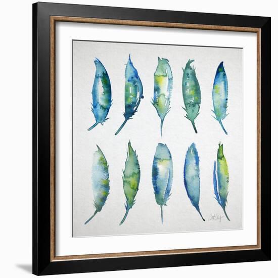 Feather Watercolor-Cat Coquillette-Framed Giclee Print