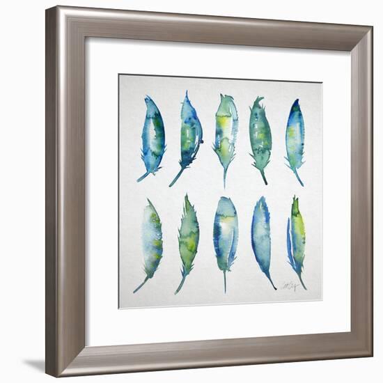 Feather Watercolor-Cat Coquillette-Framed Giclee Print