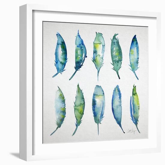 Feather Watercolor-Cat Coquillette-Framed Giclee Print