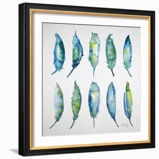 Feather Watercolor-Cat Coquillette-Framed Giclee Print