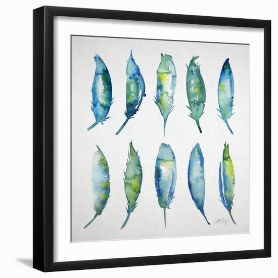 Feather Watercolor-Cat Coquillette-Framed Premium Giclee Print