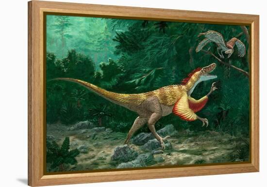 Feathered Dinosaurs-Chris Butler-Framed Premier Image Canvas